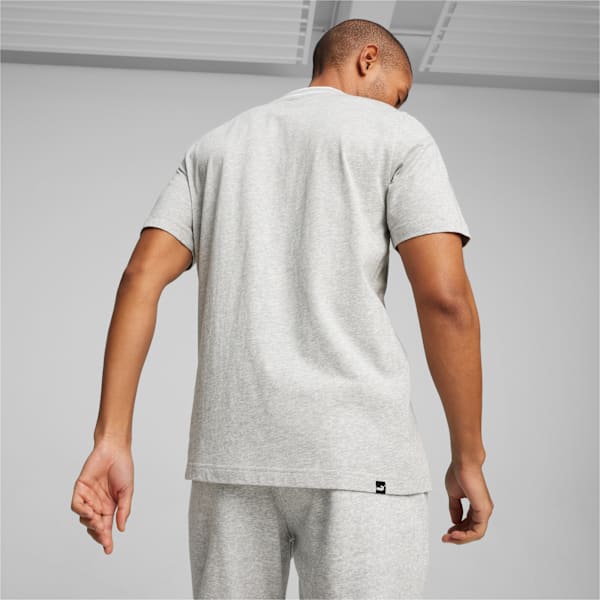 Remera estampada PUMA SQUAD para hombre, Light Gray Heather, large-ARG