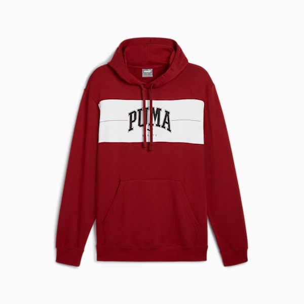 Buzo con capucha PUMA SQUAD para hombre, Intense Red, large-ARG