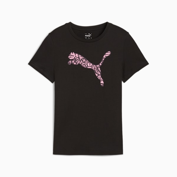 Camiseta gráfica ESS+ TROPICAT para jóvenes, PUMA Black, large-MEX
