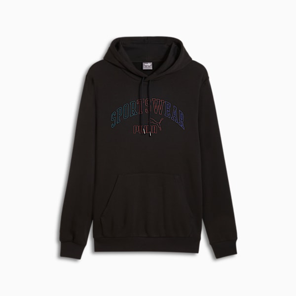 Buzo con capucha ESS+ LOGO LAB para hombre, PUMA Black, large-ARG