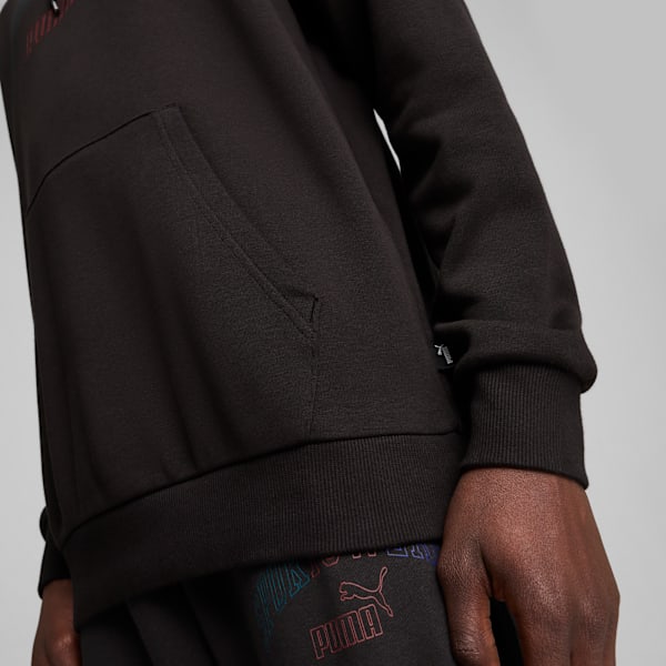 Buzo con capucha ESS+ LOGO LAB para hombre, PUMA Black, large-ARG