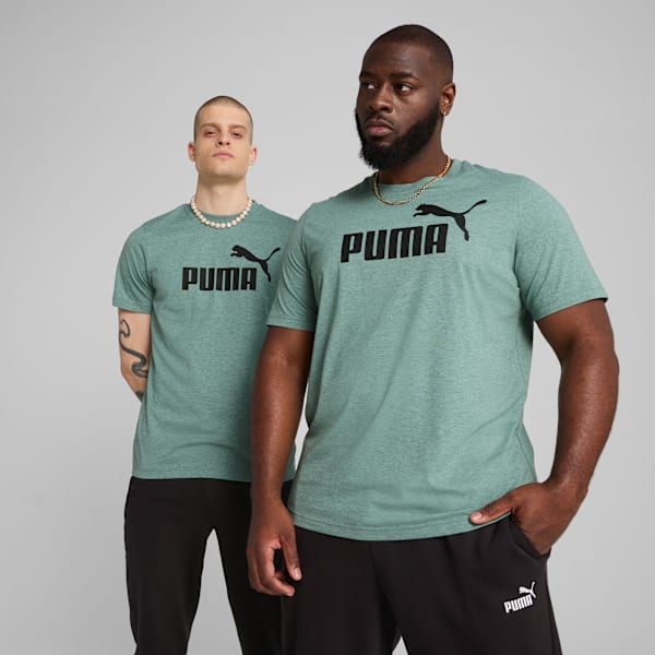 Essentials No. 1 Logo Heather Tee Men, Green Moon, large-MEX