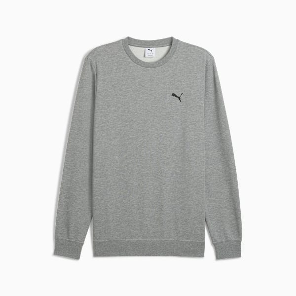 Buzo de cuello redondo para hombre Essentials, Medium Gray Heather, large-ARG