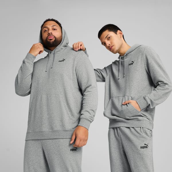 Essentials Small No. 1 Logo Hoodie Men, Medium Gray Heather, large-MEX