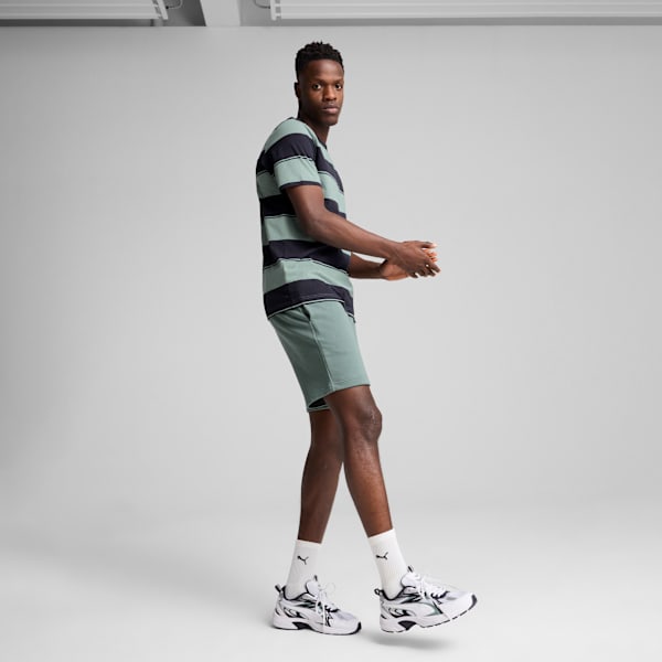 PUMA Class Striped Tee Men, Green Moon, large-MEX
