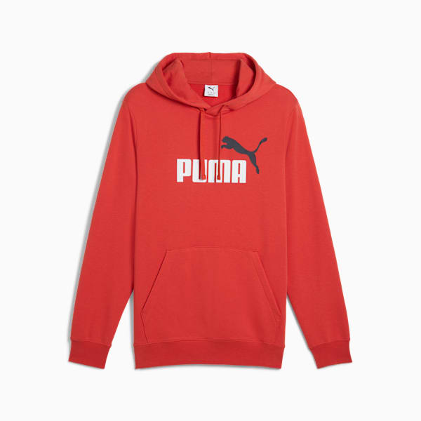 Essentials 2 Colour No. 1 Logo Hoodie Men, Red Fire, large-MEX