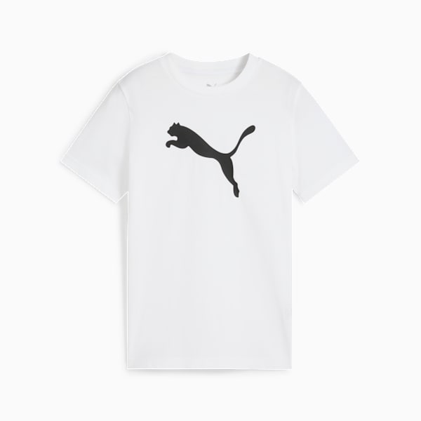 Essentials Cat Logo Tee Youth, PUMA White, large-MEX