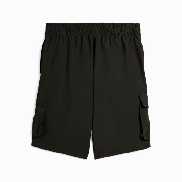 Essentials No. 1 Logo Woven Cargo Shorts Youth, PUMA Black, large-ZAF