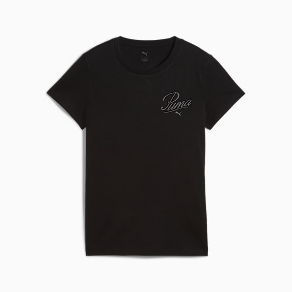 Remera Essentials Script para mujer, PUMA Black, large-ARG