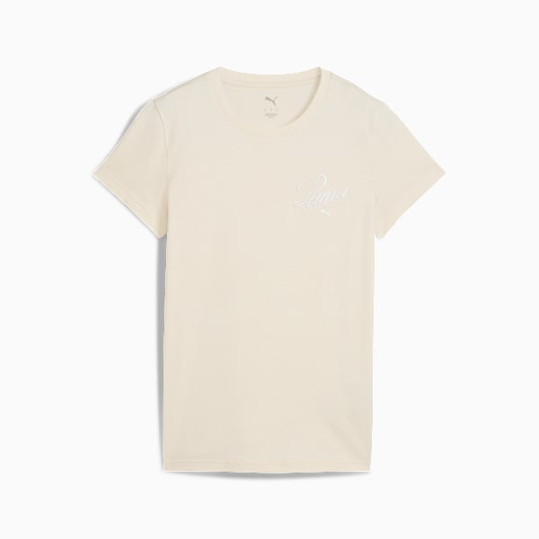 Remera Essentials Script para mujer, Alpine Snow, large-ARG