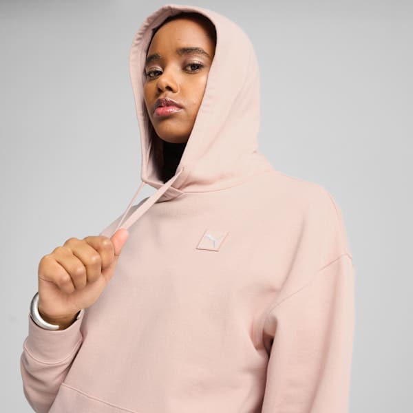 ESS ELEVATED Comfort Hoodie Women, Rose Quartz, large-MEX