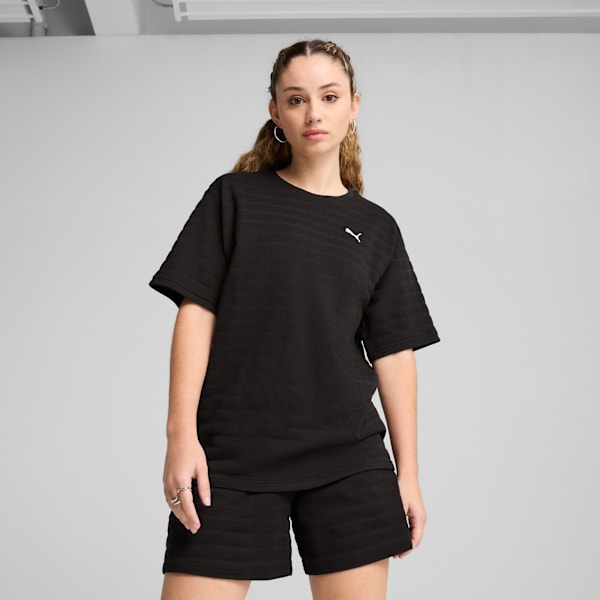 Playera holgada Essentials ELEVATED Structured para mujer, PUMA Black, large-MEX