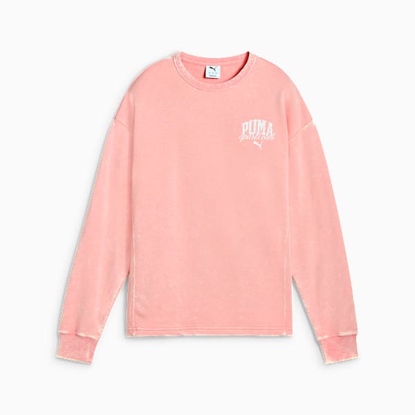 Sudadera PUMA CLASS Comfort Washed para mujer, Pink Fruit, large-MEX