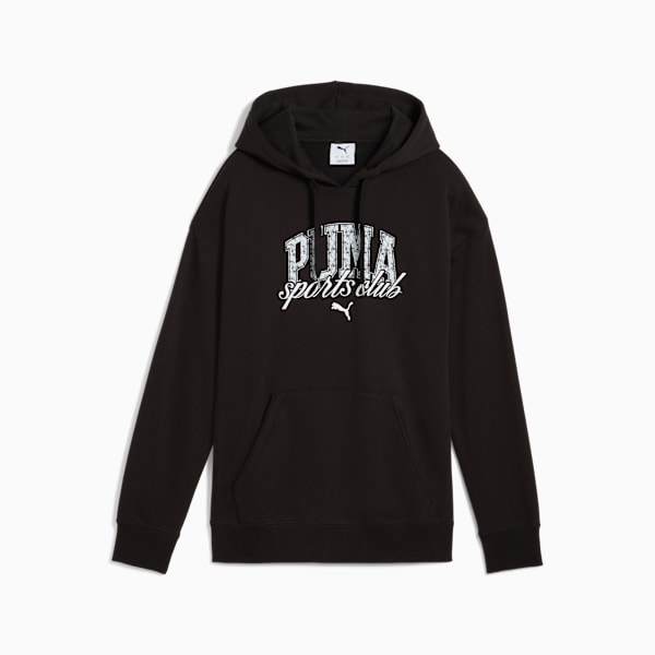 PUMA Class Relaxed Hoodie Women, PUMA Black, large-MEX