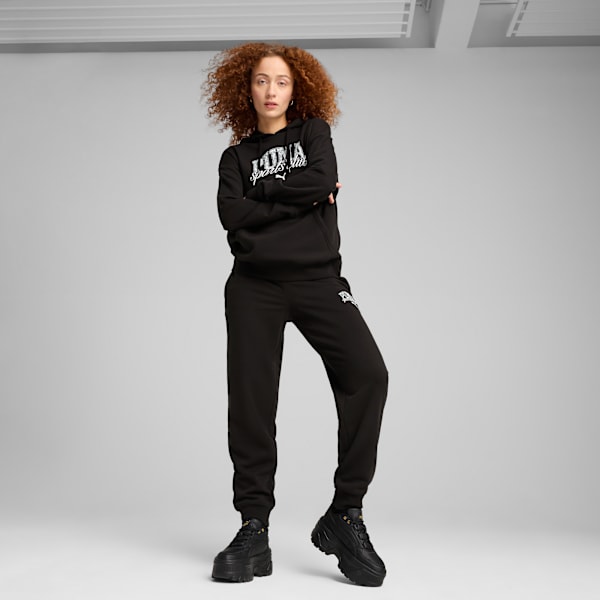 PUMA Class Relaxed Hoodie Women, PUMA Black, large-MEX