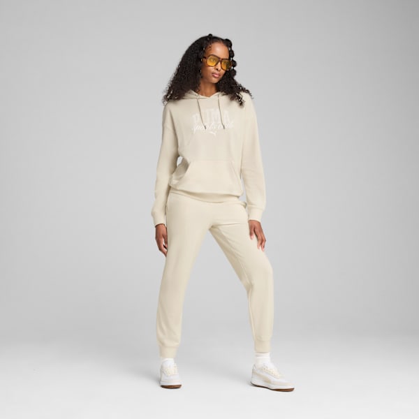 PUMA Class Relaxed Hoodie Women, Alpine Snow, large-MEX