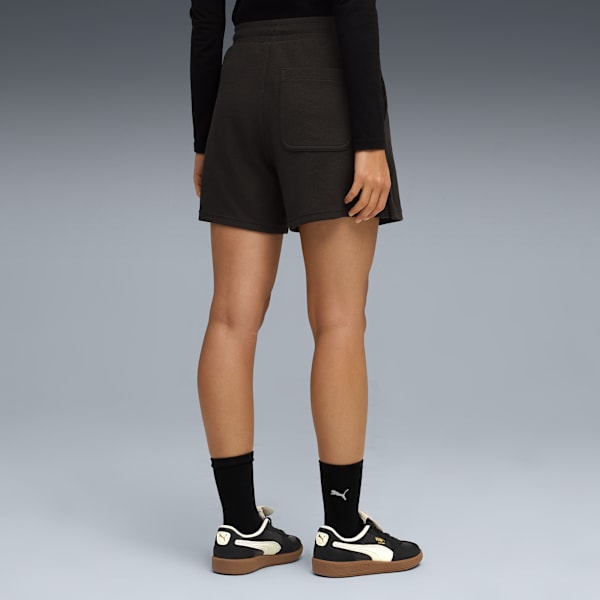 Shorts tiro alto HER 12cm para mujer, PUMA Black, large-MEX