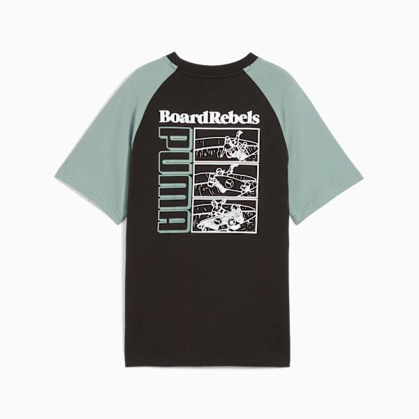 Mid 90s Graphic Tee II Youth, PUMA Black, large-MEX