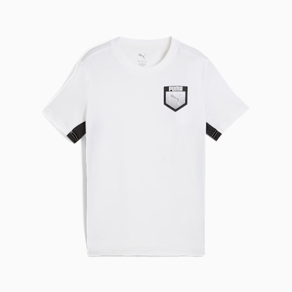 Active Sports Graphic Tee Youth, PUMA White, large-ZAF