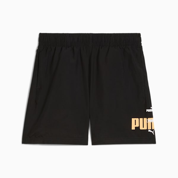 Shorts Essentials Logo Lab Summer para adolescentes, PUMA Black, large-MEX