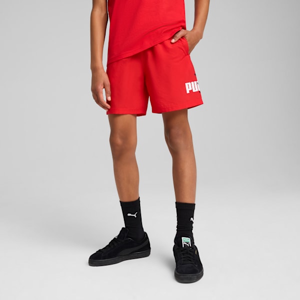Shorts Essentials Logo Lab Summer para adolescentes, For All Time Red, large-MEX