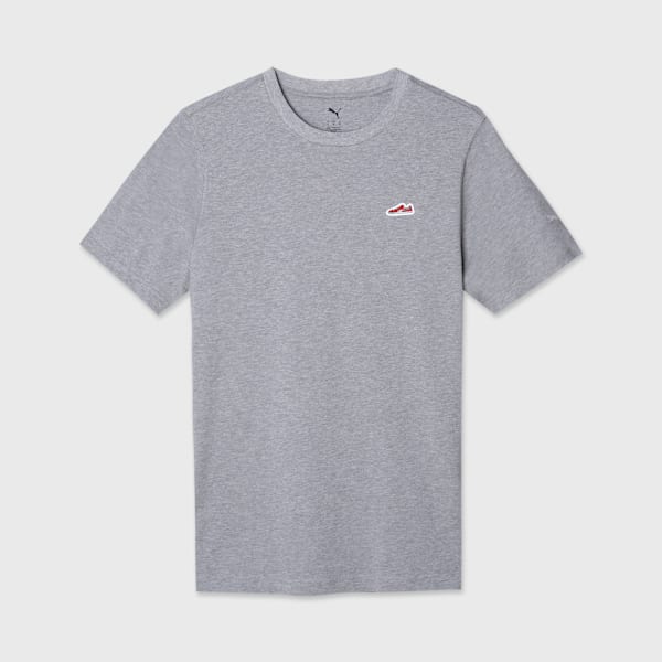 WARDROBE ESS SUEDE Tee, Medium Gray Heather, large-MEX