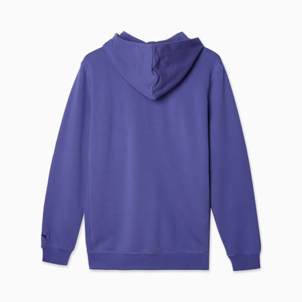 Buzo Hoodie Wardrobe Essentials Suede Full, Blue Crystal, large-ARG