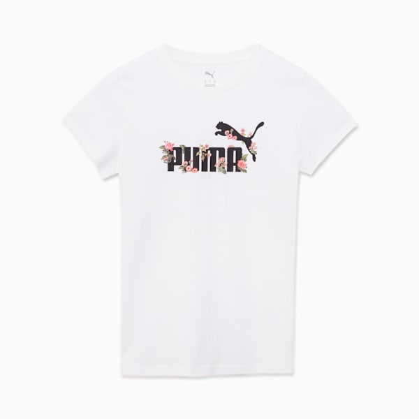 GRAPHICS Floral Logo Tee, PUMA White, large-MEX