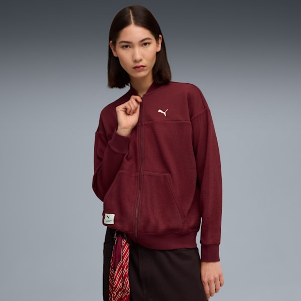 PUMA Class Full-Zip Jacket Women, Ruby Shimmer, large-ZAF