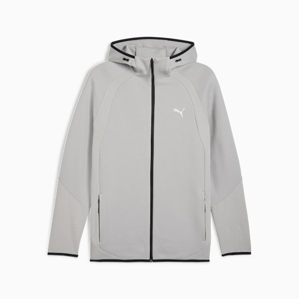 Campera con capucha Evostripe para hombre, Gray Echo, large-ARG