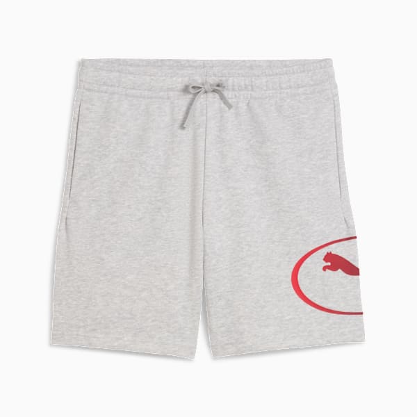 PUMA Sport Graphic Shorts Youth, Light Gray Heather, large-ZAF