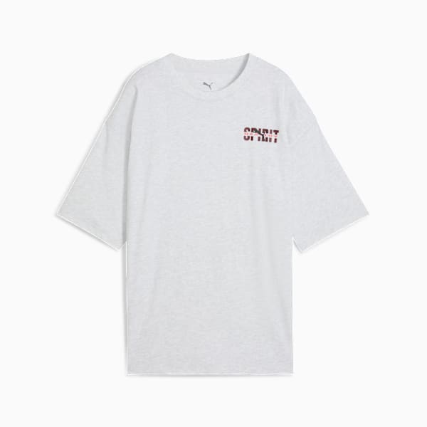 Wardrobe Essentials Go Together Oversized Graphic Tee Youth, Alpine Snow-Melange, large-ZAF