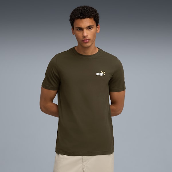 Essentials 2 Colour Small No. 1 Logo Tee Men, Dark Olive, large-ZAF