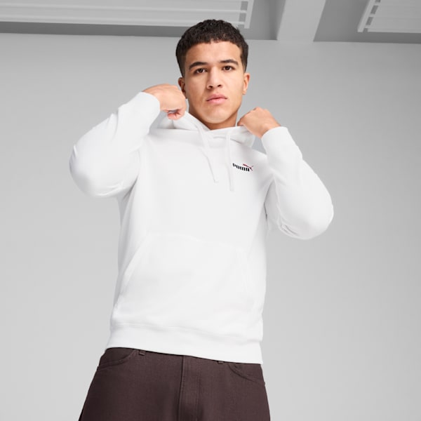 Essentials 2 Colour Small No. 1 Logo Hoodie Men, PUMA White, large-ZAF