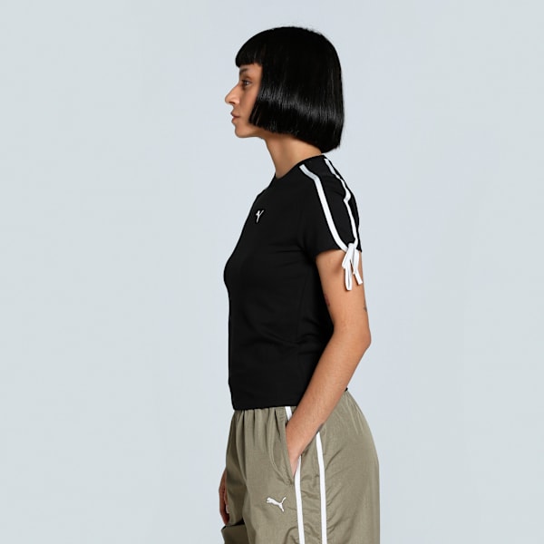 Modern Delight Slim Short Tee Women, PUMA Black, large-MEX
