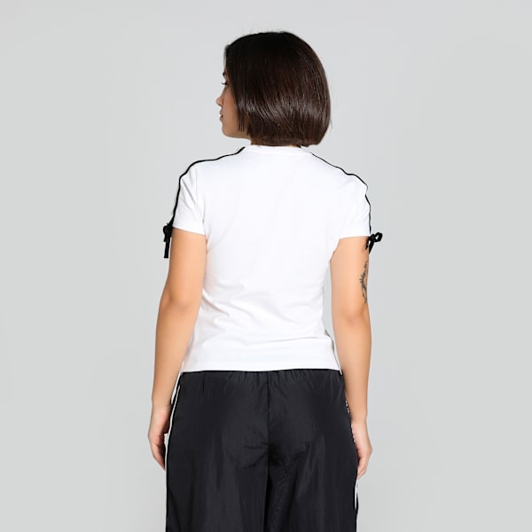 Modern Delight Slim Short Tee Women, PUMA White, large-MEX