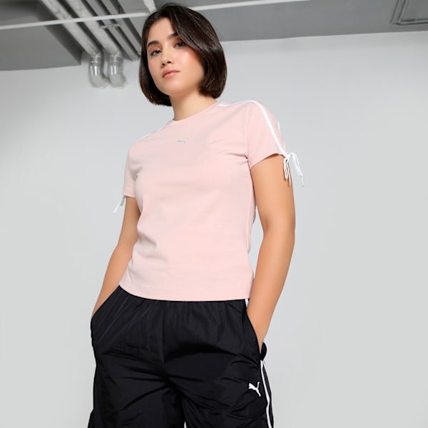 Modern Delight Slim Short Tee Women, Rose Quartz, large-MEX
