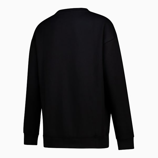 Essentials Small No. 1 Logo Relaxed Crew Women, PUMA Black, large-ZAF