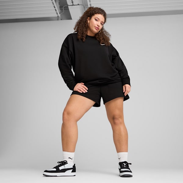 Essentials Small No. 1 Logo Relaxed Crew Women, PUMA Black, large-ZAF
