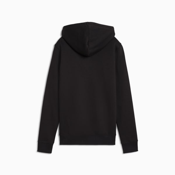 Essentials Metallic Hoodie Women, PUMA Black-Metallic Gold, large-ZAF