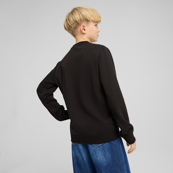 Essentials No. 1 Logo Crew Youth, PUMA Black, large-ZAF