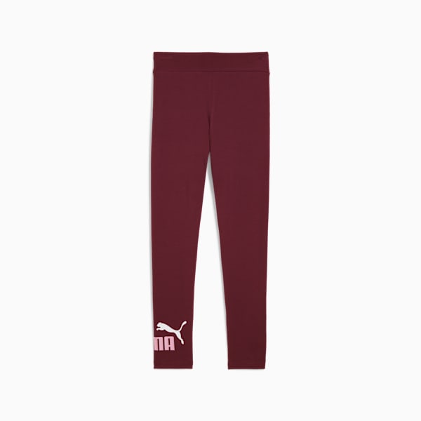 Essentials 2 Colour No.1 Logo Leggings Youth, Ruby Shimmer, large-ZAF