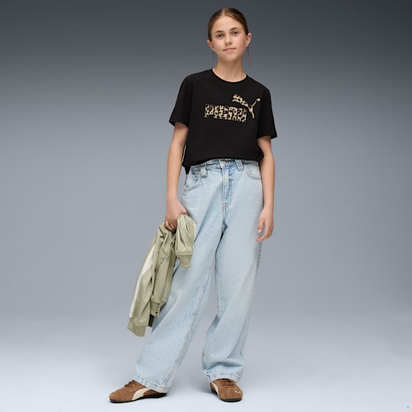 Essentials Animal Graphic Tee Youth, PUMA Black, large-ZAF