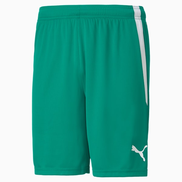 Shorts teamLIGA Football Masculino, Pepper Green-Puma White, large-BRA