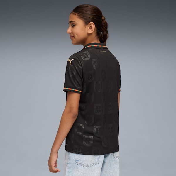 Jersey Portugal 25/26 Edición Especial Eusébio Replica para adolescentes, PUMA Black-Matte Puma Gold, large-MEX