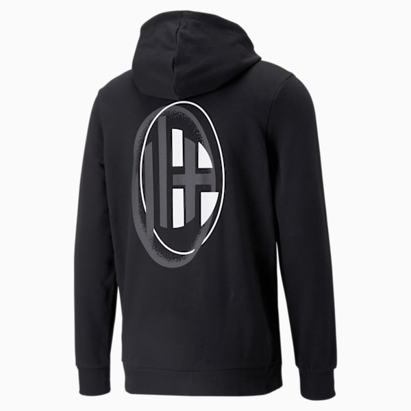 A.C. Milan ftblLegacy Hoodie Men, PUMA Black-Tango Red, large-ZAF