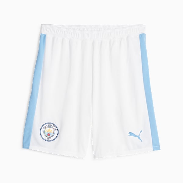 Shorts de fútbol del Manchester City, PUMA White-Team Light Blue, large-ARG