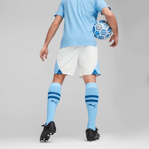 Shorts de fútbol del Manchester City, PUMA White-Team Light Blue, large-ARG
