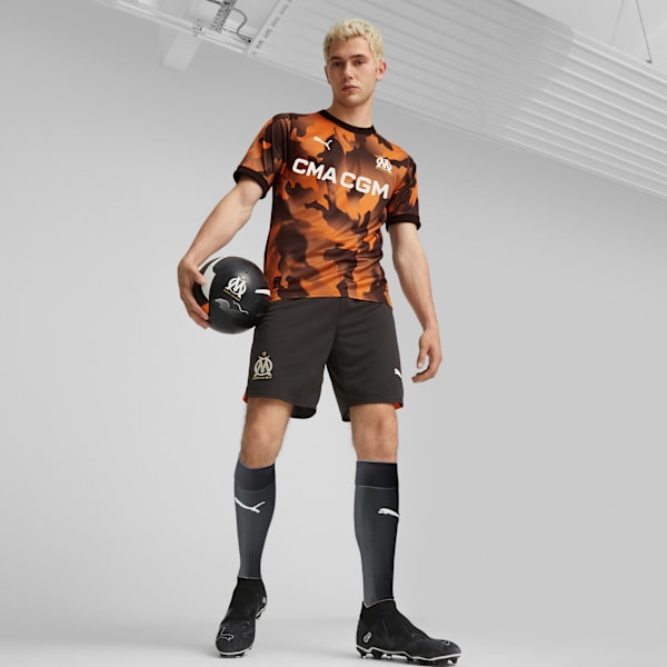Camiseta tercera del Olympique de Marseille 23/24 para hombre, PUMA Black-Flat Dark Gray-Rickie Orange, large-MEX