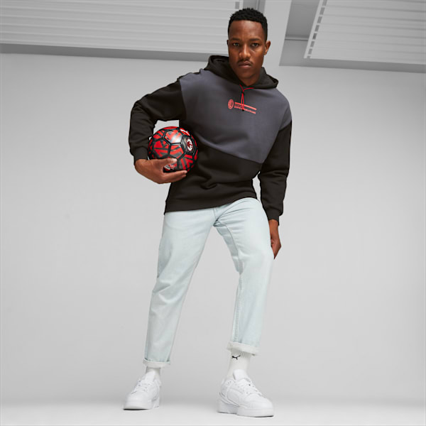AC Milan FtblCulture Men's Hoodie, PUMA Black-Strong Gray, large-ZAF